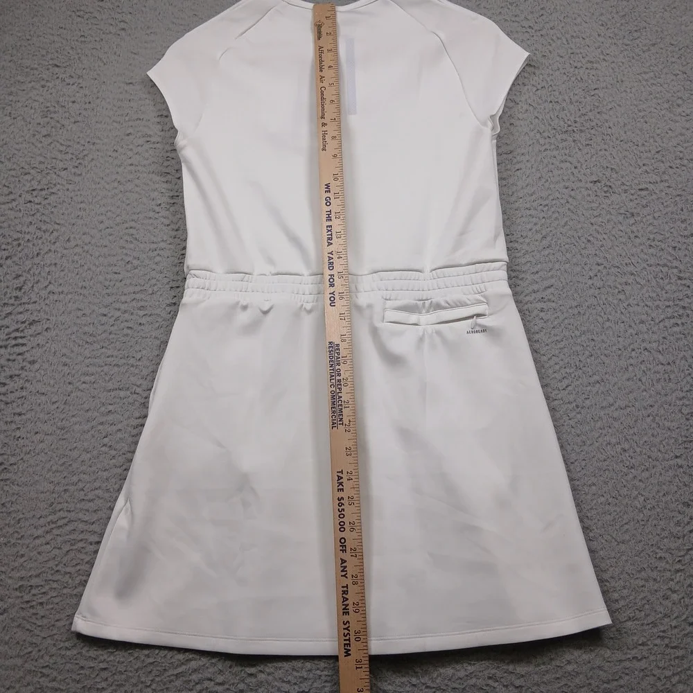 Adidas Golf Dress Women's XL White Aeroready Short Sleeve Zip New‎ - Picture 11 of 12